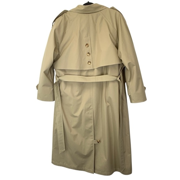 Tomme Trench Coat Womens 16 Beige Tan Blanket Lined Belted Long Quality Vtg 80’s - Picture 7 of 14